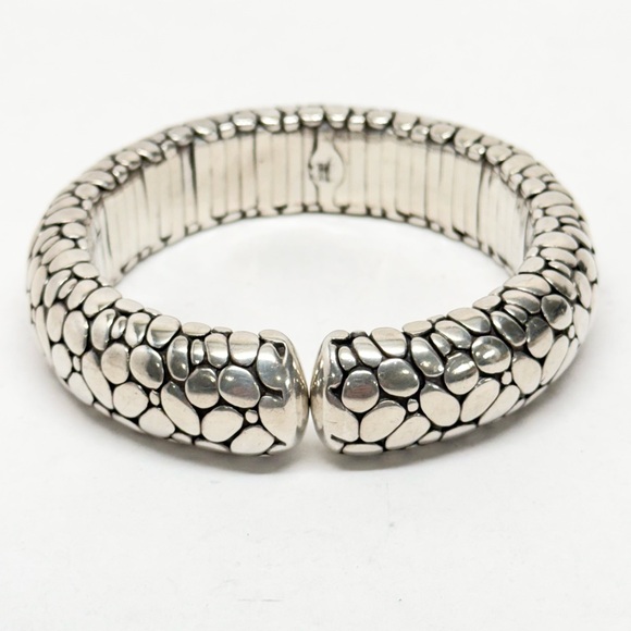 John Hardy Kali Pebble Flex Cuff Bracelet .925 Sterling Silver Size M - Picture 5 of 9